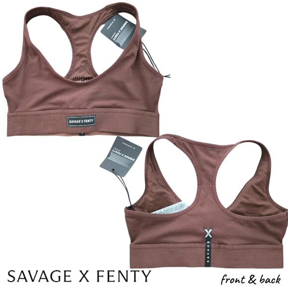 SAVAGE X FENTY Red Cocoa Lineup Low-Impact Sports Bra Size Extra Small 0-2 - Picture 1 of 7